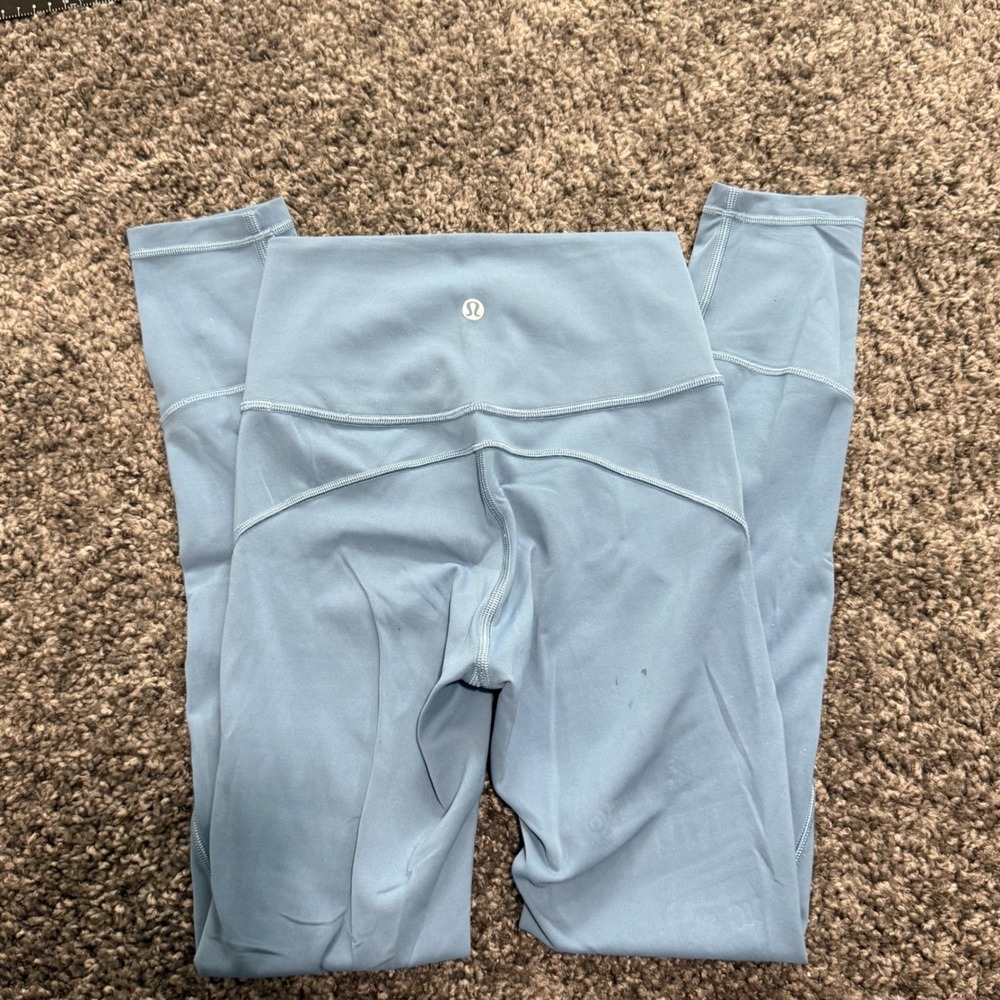 Athletic Lululemon All The Right Places Leggings Womens Blue Good Pockets Size 2 - Picture 2 of 5